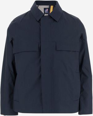 K-Way K Way Winddicht Katoenen Jas - Blauw
