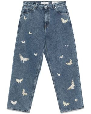 Our Legacy Jeans Con Ricamo Farfalla - Blu