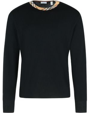 Burberry 'Michael' schwarzer Wollpullover