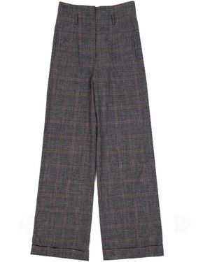Alberta Ferretti Baumwolle und Wollhose - Grau