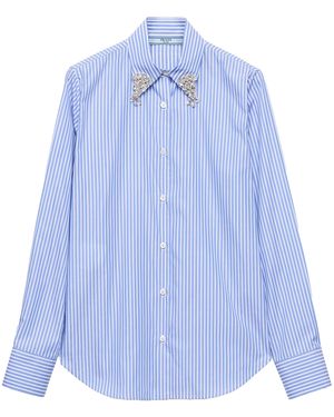 Prada Shirt With Crystals Embellishments - Blue