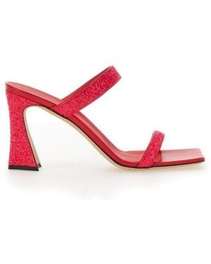 Giuseppe Zanotti Glitter Flat Heels With Elegant Design - Pink