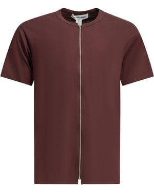 Comme des Garçons Zipper Crew Neck T Shirt - Purple