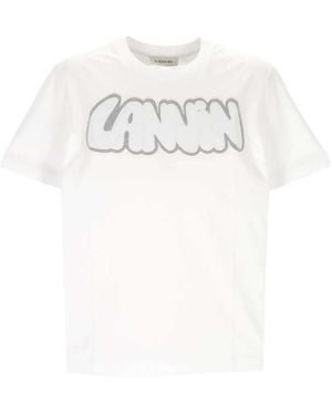 Lanvin Grafik-T-Shirt - Weiß