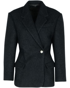 Isabel Marant 'gallie' Zwarte Wol Blend Jas