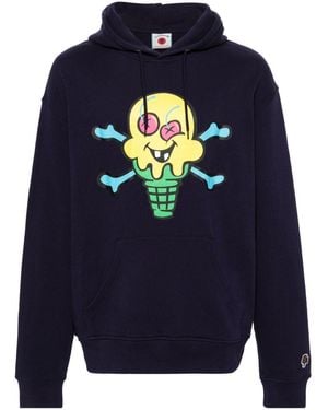 ICECREAM Cones And Bones Cotton Hoodie - Blue