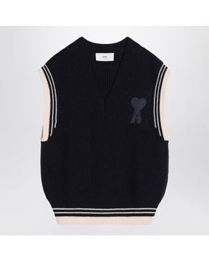 Ami Paris Ami De Coeur Vest - Black