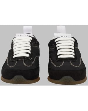 McQueen Low-Top Lace-Up Trainers - Black