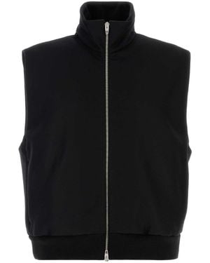 Jil Sander Mock Collar Jacket - Black