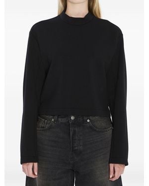 Moncler Genius Logo-Patch Cropped Jumper - Black