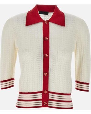 Liu Jo Red Jewel Button Cardigan - Rojo