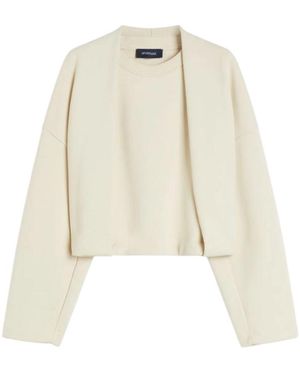 Sportmax Soft, Double-Layered Sweatshirt - White