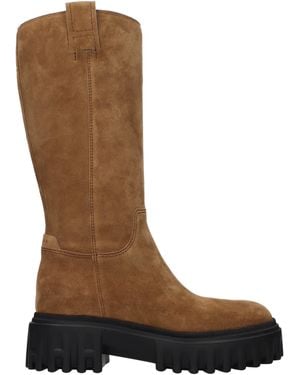 Hogan Boots Suede - Brown