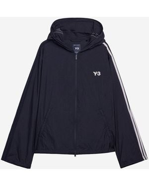 Y-3 Fabric Sweatshirt With Iconic 3-Stripes And Contra - Blau