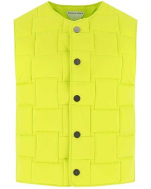 Bottega Veneta Acid Nylon Padded Vest - Yellow