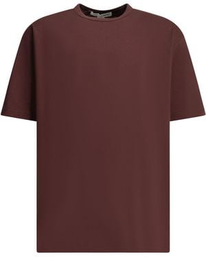 Comme des Garçons Crew Neck T Shirt With Reverse Logo - Red