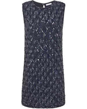 P.A.R.O.S.H. Mini Abito Con Ricami - Blue