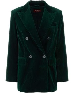 【関税&送料込】Mm Studio Bottle Green Stretch Velvet Blazer Vera Velvet Blazer - Green - Petal & Pup USA