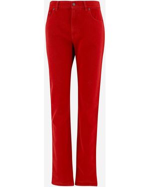 Chloé Slim-Fit-Jeans aus Baumwolldenim - Rot