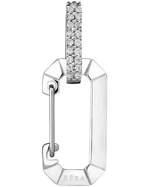 Eera Pequeño arete Chiara en oro y diamantes de 18 quilates - Blanco