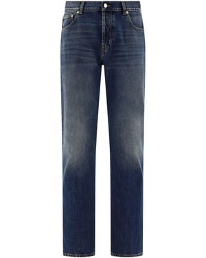 McQueen Trompe L'Oeil Pocket Jeans - Blau