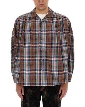 A.I.E. Seersucker Cotton Shirt - Gray