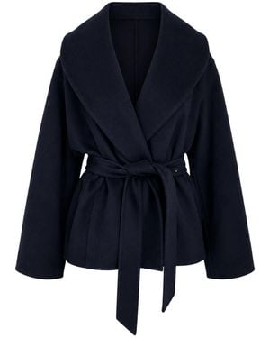Max Mara Studio Abissi Wool Jacket - Blue