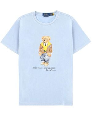 Polo Ralph Lauren "Polo Bear" T-Shirt With Logo - Blue