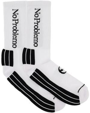 No Problemo Socks - White