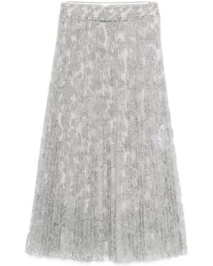 Ermanno Scervino Pleated Midi Skirt - Grey