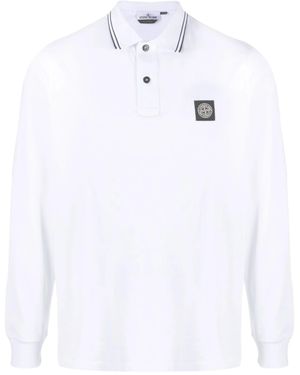 Stone Island Polo Shirt M/Lunga Slim Fit - White