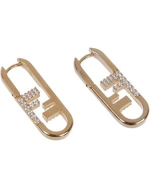 Fendi Pendientes de O'Lock - Blanco