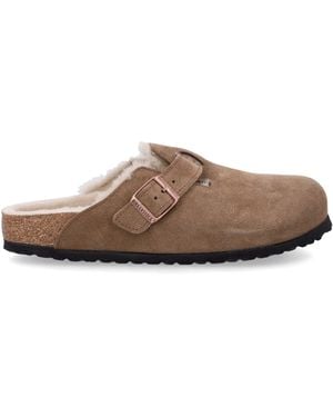 Birkenstock Platte Schoenen - Bruin