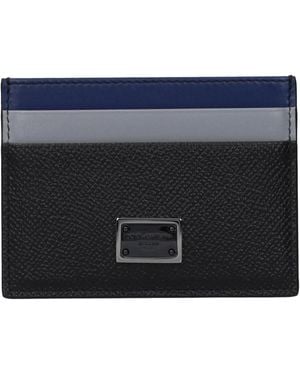 Dolce & Gabbana Document Holder Leather/ Night - Blue