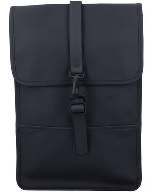 Rains Mini Waterproof Backpack With Buckle Closure - Blue