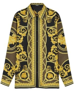 Versace Barocco Silk Shirt - Geel