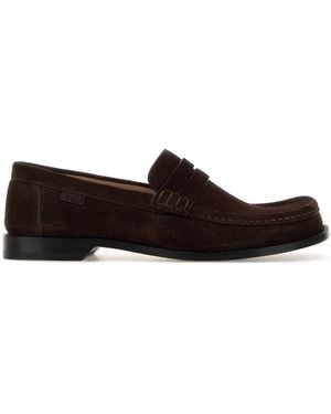 Loewe Dark Suede Campo Loafers - White