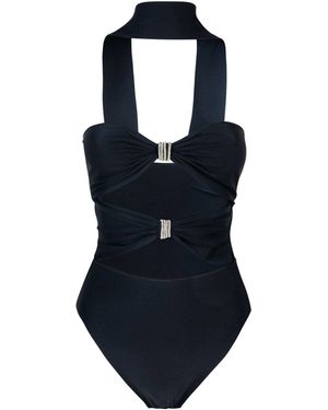 Mvp Body Bianco Con Dettagli Cut Out - Blue