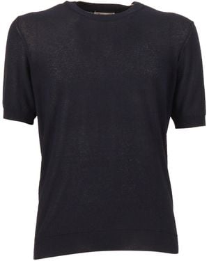 Kangra Cashmere Girocollo M/Manica Rasata Calata - Black