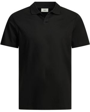 NN07 "Paul" Buttonless Polo Shirt - Black