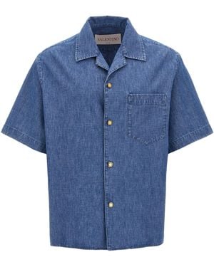 Valentino Garavani Denim Shirt Shirt And Blouse - Blue