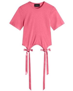 Simone Rocha Bow Tail Easy T-Shirt - Roze