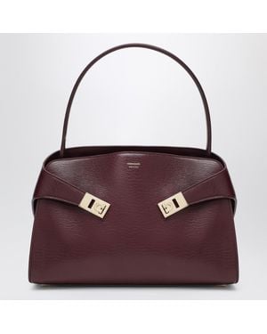 Ferragamo Plum Hug Soft M Bag - Purple