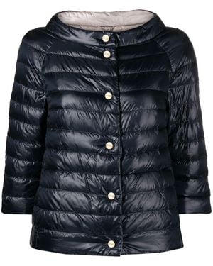 Herno Nylon Leichtes Reversible Cape - Schwarz