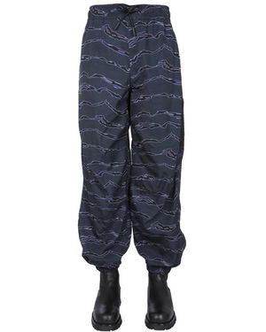Marcelo Burlon Marcelo Burlon County Van Milan Jogging Pants Met Camou -print - Blauw