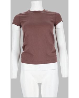 Rick Owens T Shirt "Cropped Level T" - Brown