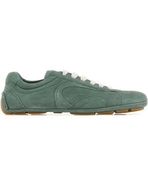 Prada Suede Trainers - Green