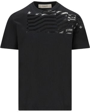 Golden Goose Bedrucktes Baumwoll-T-Shirt von - Schwarz