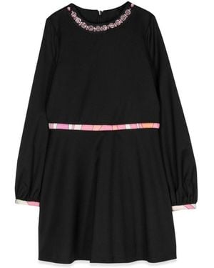 PUCCI Mini Elegant Suit Dress For Girls - Black