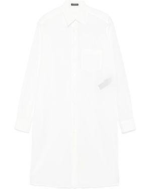 Ann Demeulemeester Hemdkleid Aus Popeline - Weiß